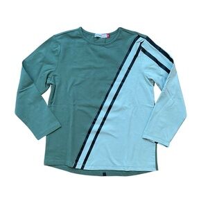 Kidichic Girls 3/4 Sleeve Green Colorblock Tee Shirt Size 14 New Without Tags